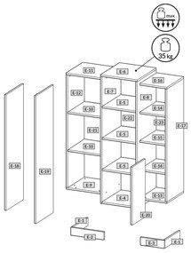 Vysoká komoda LAS 3D