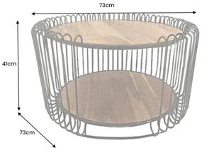 Konferenčný stôl Elements 45736 Ø70cm Drevo Acacia  - Komfort-nábytok