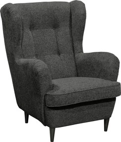 XXXLutz KRESLO UŠIAK, textil, antracitová MID.YOU - Online Only obývacie izby - 002220035014