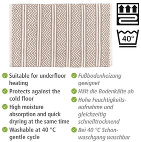 Béžová textilná kúpeľňová predložka 50x80 cm Shaki – Wenko