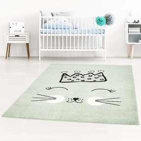 Dekorstudio Moderný koberec BUBBLE - Zelená mačka Rozmer koberca: 120x160cm