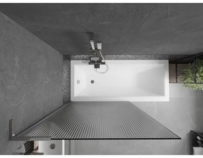 Mexen Next L, 1-krídlová vaňová zástena 100 x 150 cm, 6mm sklo s rebrovým vzorom, chrómový profil, 895-100-000-03-09-01