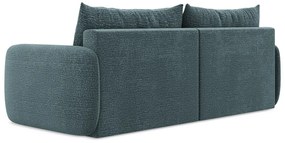 Tyrkysovomodrá rozkladacia/s úložným priestorom pohovka 238 cm Kalena – Makamii