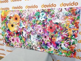 Obraz pestrofarebné kvety