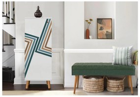 Predsieňová zostava Beside 49 (biela + zelená). Akcia -18%. Vlastná spoľahlivá doprava až k Vám domov. 1094024