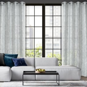 ZÁVES NA KRÚŽKOCH LIREN 140X250 CM STRIEBORNÁ
