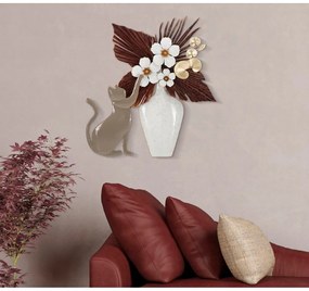 Kovová nástenná dekorácia 55x60 cm Cat – Mauro Ferretti