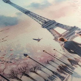 Obraz romantika v uliciach Paríža