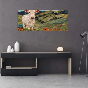Obraz - Imitácia pleteného motívu (120x50 cm)
