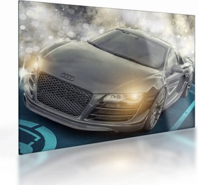 Sklenený obraz auta Audi - sivé (70x50 cm)