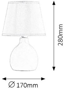Rabalux INGRID stolná lampička max. 1x40W | E14 | IP20 - biela