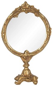 Stolné zrkadlo v zlatom antik ráme Mireia - 12 * 6 * 19 cm