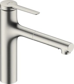 Drezová batéria Hansgrohe Zesis M33 s vyťahovacou spŕškou, 2 prúdy nerez 74822800