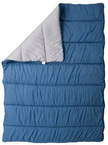 Celoročná prešívaná prikrývka 140x200 cm z dutého vlákna, modrá