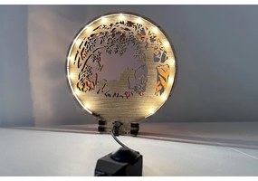 Li-Go 23568/DUB2 - Stmievateľná LED stolná dekorácia LED/12W/230V 20x22 cm dub