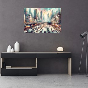 Obraz - Život veľkomesta (90x60 cm)