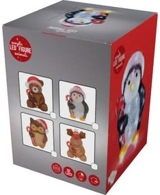 Vianočná LED dekorácia Candy penguin, 24 cm