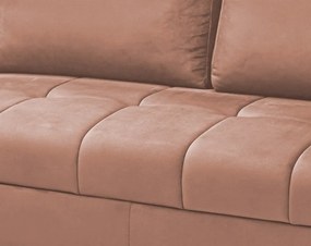 Rohová sedacia súprava Paris, lososová látka, ľavý roh