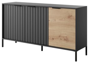 Skrinka Rastafa 3D (dub artisan + čierna). Akcia -21%. Vlastná spoľahlivá doprava až k Vám domov. 1071380
