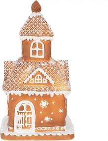 Vianočná perníková chalúpka s Led svetielkami Gingerbread House - 14*14*25cm/ 3*AAA