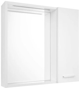 Aqualine Aqualine, ZOJA/KERAMIA FRESH STRIP galérka s LED osvetlením, 60x60x14cm, pravá, biela, 45022S