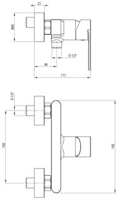 Deante BGA_040M - Sprchová batéria ALPINIA lesklý chróm