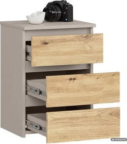 Nočný stolík CL3/40 kašmírový / dub artisan
