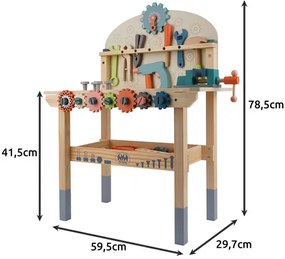 Detská dielňa s dreveným náradím