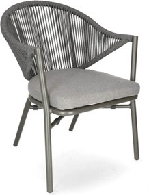 CUBA LIBRE  záhradná stolička s podrúčkami antracit