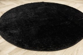 Kúpeľňový koberček Malmo čierny, kruh