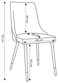 Stolička LOGAN zamatová zelená ALL 807829