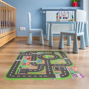 Detská adhezívny vinylová samolepka na podlahu Ambiance Travel