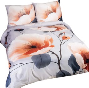 SATÉNOVÉ OBLIEČKY SATYNLOVE PREMIUM 200X200 CM, 2KS 50X70 CM KVETY