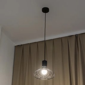 Luster na lanku SOLANO 1xE27/15W/230V čierna/lesklý chróm