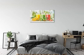 Obraz na skle Koktaily Strawberry Kiwi 120x60 cm