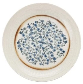 Jedálenská súprava 24 ks, modrá/béžová, porcelán