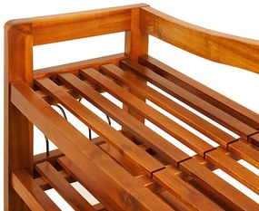Casaria Regál na topánky RUSTIC, 5políc, 85x26x82cm, prírodná hnedá