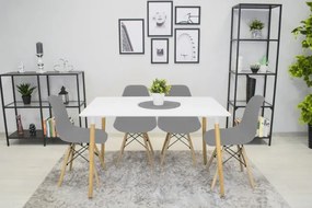 Set dvoch jedálenských stoličiek OSAKA sivé (hnedé nohy) 2ks