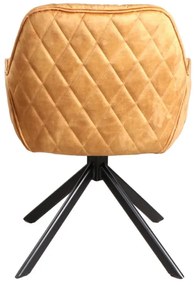 furniture-nabytek.cz - Sada 2 masivních židlí Carlton Curry, látka / kov, lakované, barva kari / černá