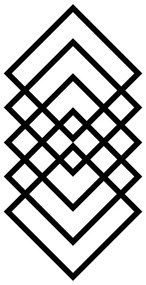 Nástenná kovová dekorácia GEOMETRY čierna