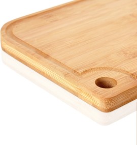 Klarstein Batvik, bambusová doska na krájanie, 38 x 1,5 x 27 cm (Š x V x H), šetrná k nožom, drážka na zachytenie šťavy