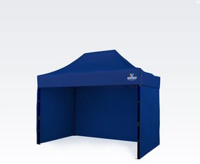 BRIMO Rýchlorozkladací stánok 2x3m (3 steny): Oceľová pevnosť pre trhovníkov - s 3 stenami - Modrá 21