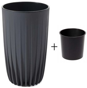 Kvetináč odizolovaný ECO IV 30 cm antracitový