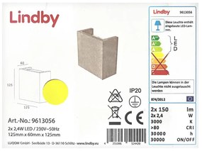 Lindby Lindby - LED Nástenné svietidlo YVA 2xLED/2,4W/230V LW0946