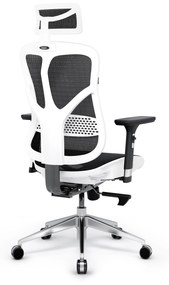 Kancelárska ergonomická stolička Diablo V-Basic, bielo-čierna