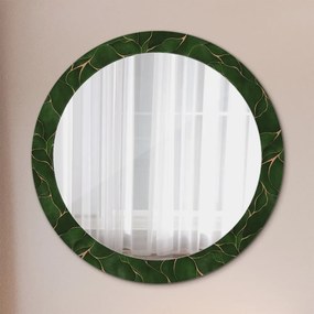 Okrúhle ozdobné zrkadlo Abstraktný list fi 80 cm