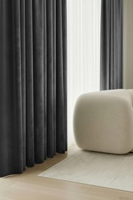 Velúrový záves SOFT VELVET grafitový 140x250 cm