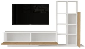 TV stena Houseland Blaze Oak Castello/biela