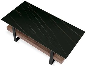 Autronic BONTEC Konferenčný stolík 120x60cm, spekaná keramika, mramor, AHG-286 BK Farba: Čierna