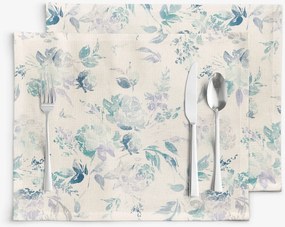 Goldea prestieranie na stôl valencia - otlačky rastlín - sada 2ks 30 x 40 cm